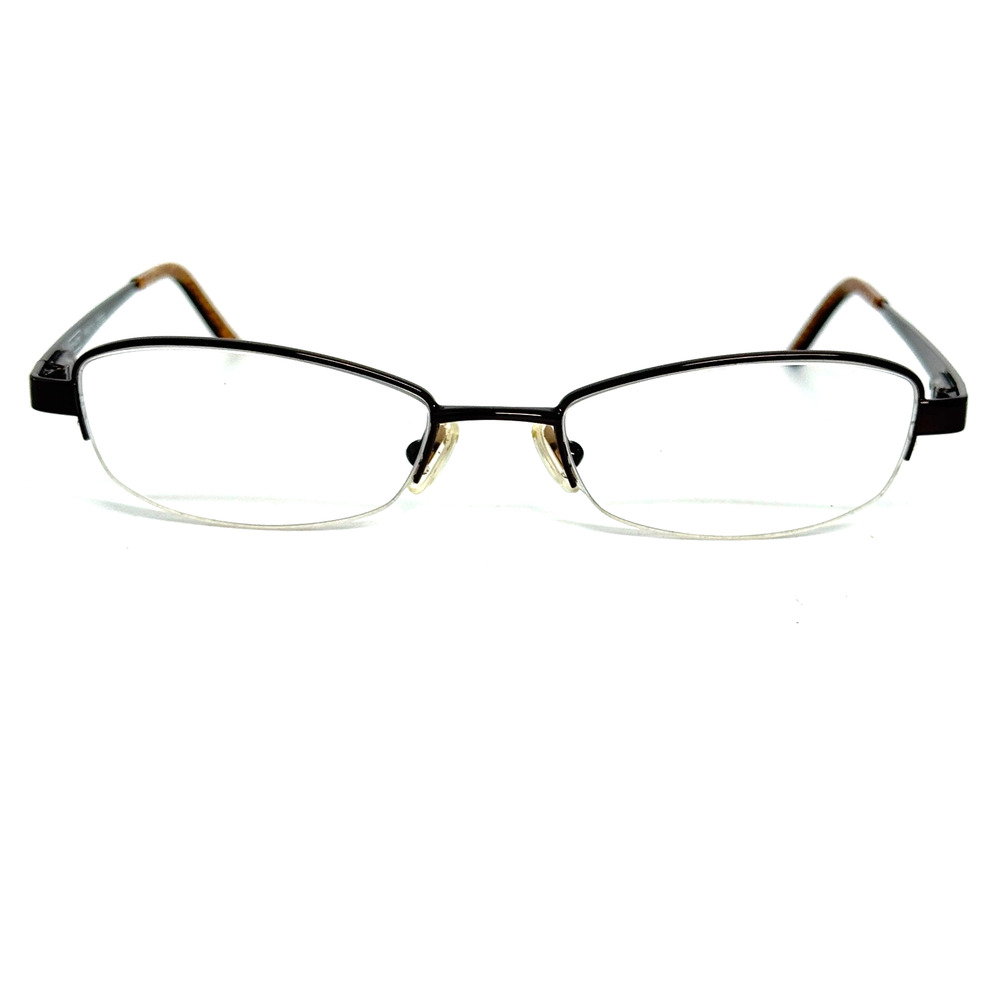 Coach Kian 219 Coffee Eyeglasses Frames Womens Brown Half Rim 49-18-135 19828